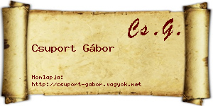 Csuport Gábor névjegykártya